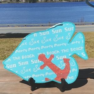 Coastal wall decor, fish & anchor NWT